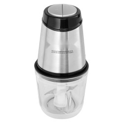 Sähköinen kaksinopeuksinen monitoimihakkuri 600 ml lasikulho 400 W ruostumattomat terät