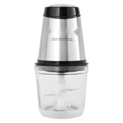 Sähköinen kaksinopeuksinen monitoimihakkuri 600 ml lasikulho 400 W ruostumattomat terät