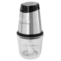 Sähköinen kaksinopeuksinen monitoimihakkuri 600 ml lasikulho 400 W ruostumattomat terät