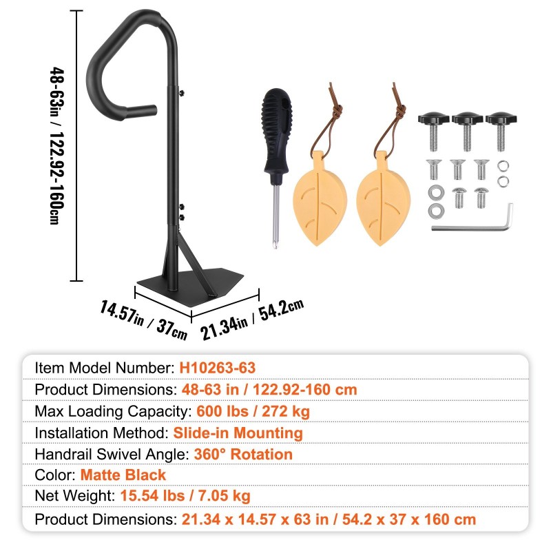 Kylpytynnyrin ruostumaton alumiinikaide 122–160 cm säädettävä 360 asteen kääntyvä 272 kg kantavuus