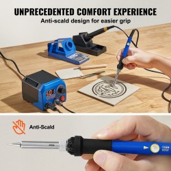 Puupolttosetti kaksi polttokynää kaksi lähtöporttia säädettävä 250–700°C digitaalinen näyttö 23 langankärkeä