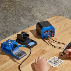 Puupolttosetti kaksi polttokynää kaksi lähtöporttia säädettävä 250–700°C digitaalinen näyttö 23 langankärkeä