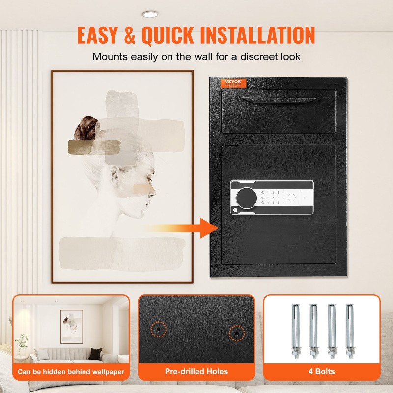 Tallelokero teräs pudotusaukolla tilavuus 2,5C 515x355x355 mm sähköinen koodilukko