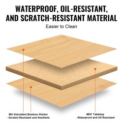 Sänky- ja sohvatarjotin bamburunko MDF-pöytätaso taitettavat jalat irrotettava mediavälilevy
