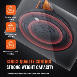 Imukupit NBR-materiaalia 203 mm 2 kpl 279 kg kokonaiskuorma lasin nostoon