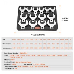 Avohylsyavainsarja 14 osaa teräs puolituuman neliökiinnitys SAE-mitat