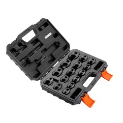 Crowfoot-avainten sarja 15 osaa metrinen 8-24 mm kromimolybdeeniteräs mangaanifosfaattipinta