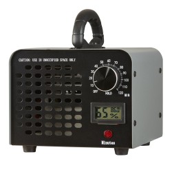 Otsonigeneraattori otsonintuotto 36000 mg/h ajastin 0–120 minuuttia ilmankosteusnäyttö irrotettava pölysuoja