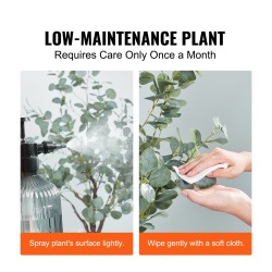 Tekoeukalyptus puu 1,8 metriä PE-materiaalia vakaa kaatumissuoja sisä ja ulkokäyttöön