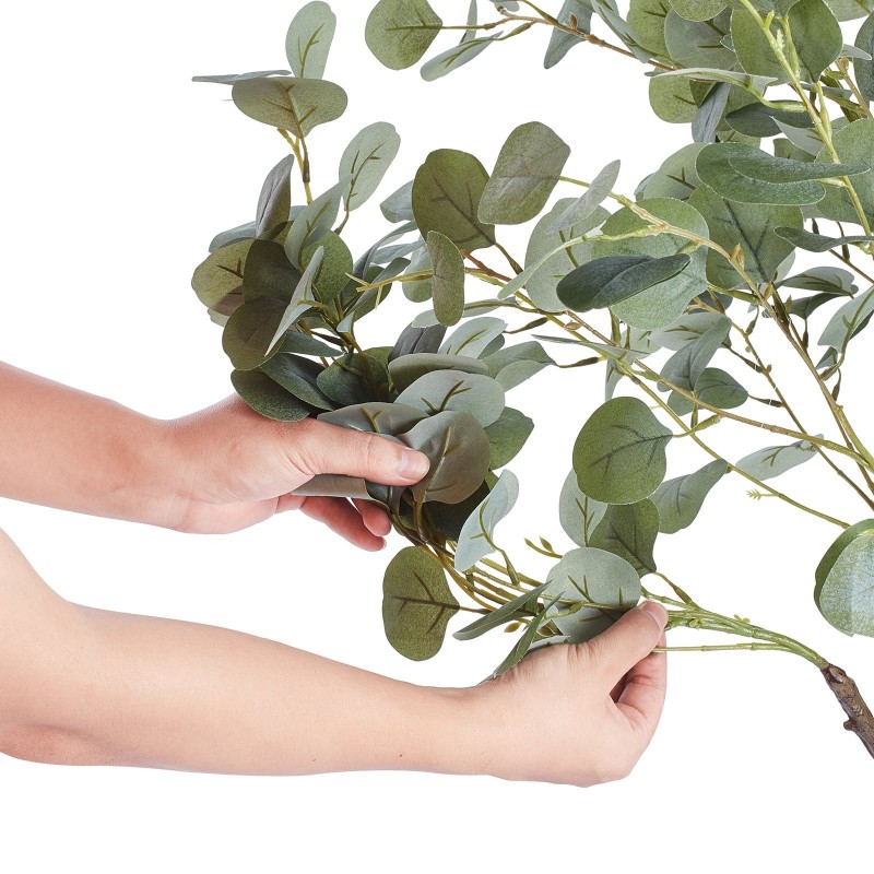 Tekoeukalyptus puu 1,8 metriä PE-materiaalia vakaa kaatumissuoja sisä ja ulkokäyttöön