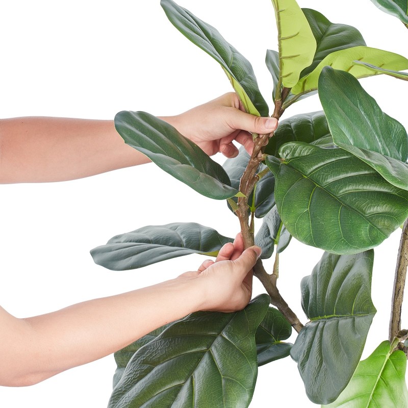 Keinotekoinen viikunapuu 185 cm PE-muovi ruukulla kaatumissuoja