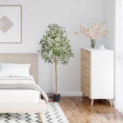 Tekooliivipuu 1,5 m PE-materiaali ruukulla kaatumissuoja aidon näköinen