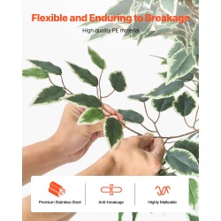 Keinotekoinen fiikuspuu noin 185 cm silkkilehdillä mustassa ruukussa sisäkäyttöön