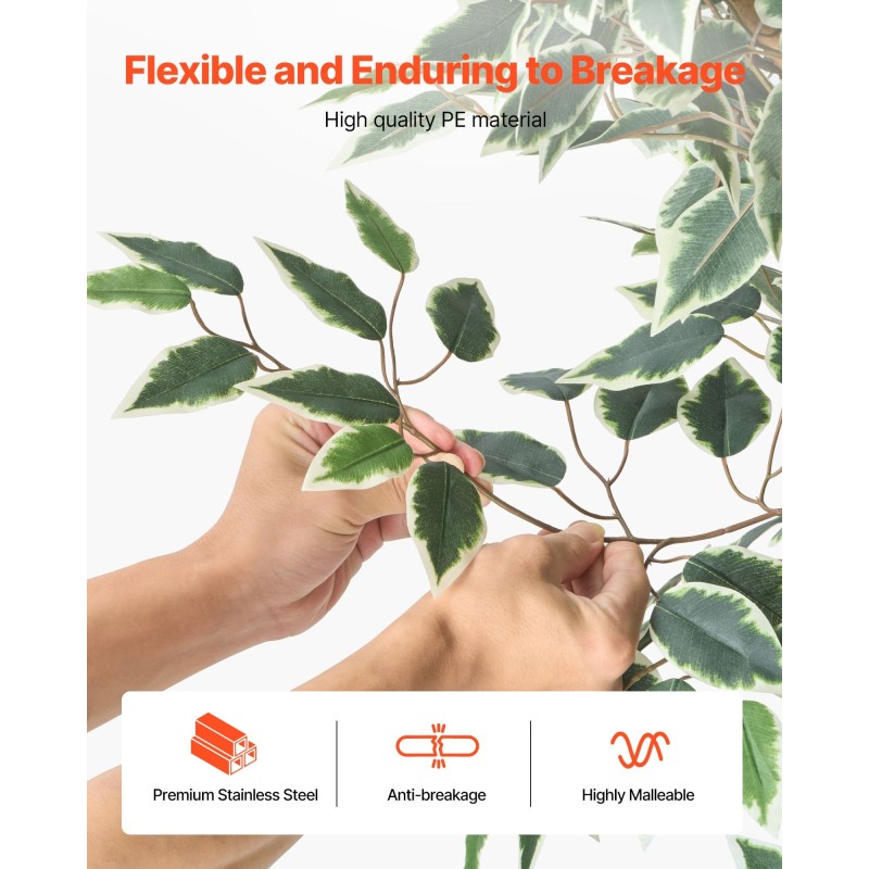 Keinotekoinen fiikuspuu noin 185 cm silkkilehdillä mustassa ruukussa sisäkäyttöön