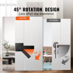 Ovenpainikesetti lukittava avaimella musta sinkkiseos käännettävä 34,9–45 mm