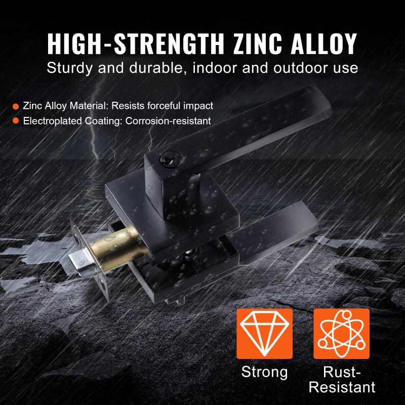 Ovenpainikesetti lukittava avaimella musta sinkkiseos käännettävä 34,9–45 mm