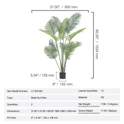 Tekokämmenpuu PE-materiaali 1,5 m 2 kpl sisä- ja ulkokäyttöön kaatumissuojalla