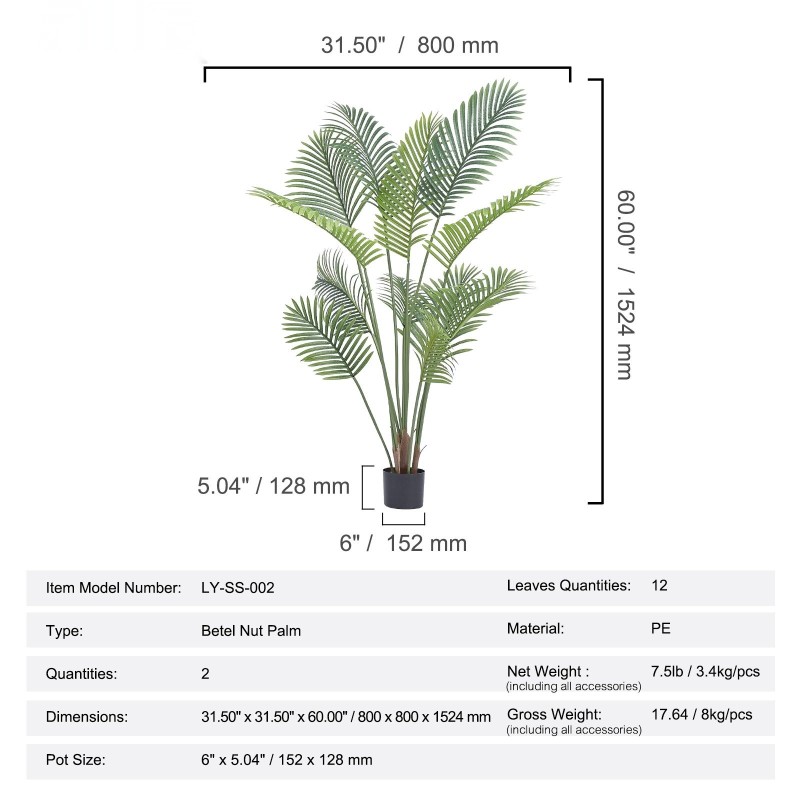 Tekokämmenpuu PE-materiaali 1,5 m 2 kpl sisä- ja ulkokäyttöön kaatumissuojalla