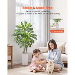 Tekodracaena 1524 mm korkea PE-lehdillä valkoinen ruukku 1 kpl sisäkäyttöön