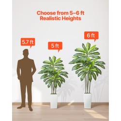Tekodracaena 1524 mm korkea PE-lehdillä valkoinen ruukku 1 kpl sisäkäyttöön