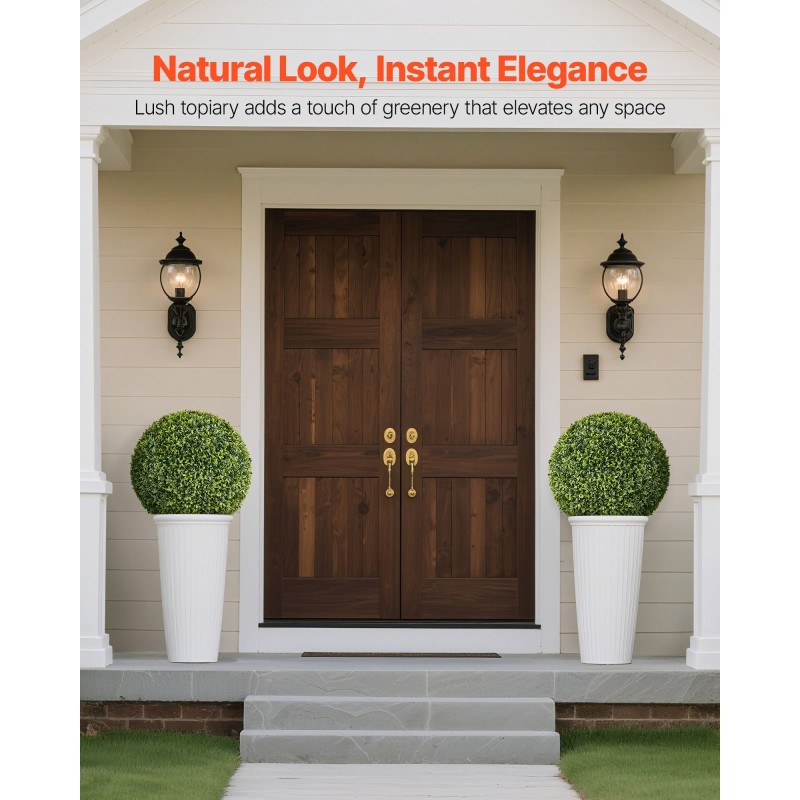 Keinotekoinen puksipuupallo 584 mm polyeteenilehdet 1 kpl ulkokäyttöön ja sisätiloihin