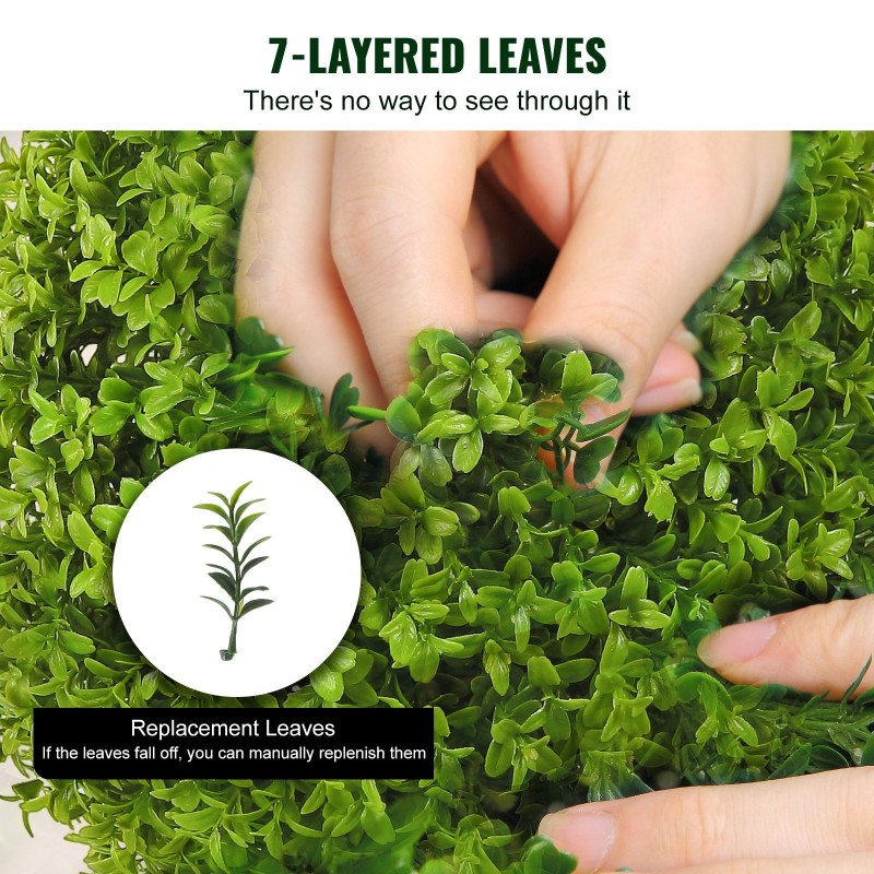 Tekokoristepensas pallomainen 61 cm 2 kappaletta PE-lehdet puuvarsi sisä- ja ulkokäyttöön