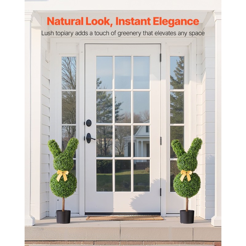 Keinotekoinen kanin muotoinen bukseerpallo 2 kpl 914 mm polyeteenilehdistö rautarunko sementtijalusta