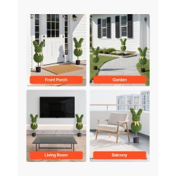 Keinotekoinen kanin muotoinen bukseerpallo 2 kpl 914 mm polyeteenilehdistö rautarunko sementtijalusta