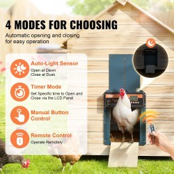 Automaattinen alumiininen kanalan ovi 210×260 mm valotunnistin ajastin