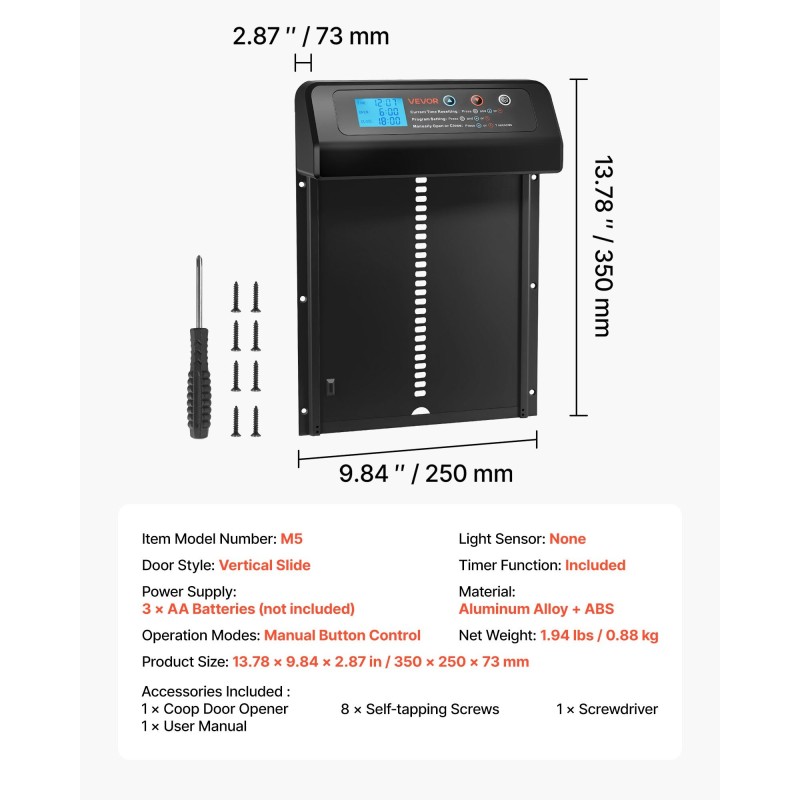 Automaattinen kanalan ovi alumiiniseos ja muovi paristokäyttöinen ajastin puristussuoja vesitiivis