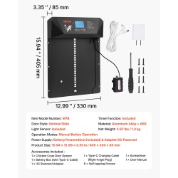 Pystysuora automaattinen kanalan liukuovi alumiiniseos paristokäyttöinen ja tasavirtasovittimella toimiva valosensorilla