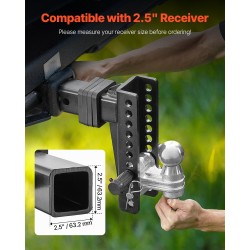 Perävaunun kuulavetokannatin hiiliteräs 63,5 mm vetolaitteelle kuulat 50 mm ja 58,7 mm