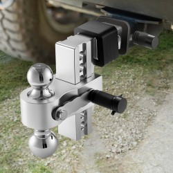 Säädettävä kolmikuulainen perävaunun vetokytkin 2 tuuman vastaanottimelle, 6 tuuman pudotus, 6800 kilogrammaa