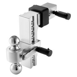 Vetokuulakoukku kolmipalloinen ja säädettävä 2,5 tuuman vastaanottimeen hiiliteräs ja alumiiniseos 8390 kilogrammaa