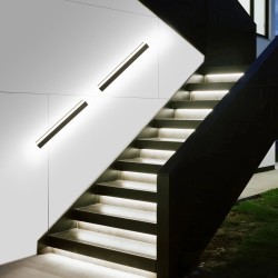 Ulkoseinävalaisimet LED 2 kpl 600 mm ruosteenkestävä IP65 himmennettävä säädettävä 2700–6000K