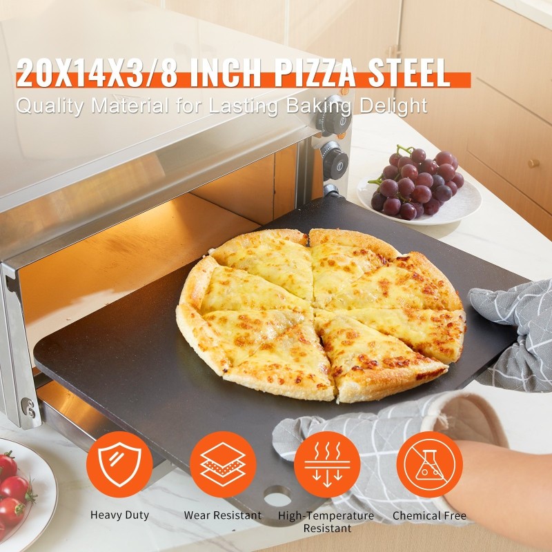 Pizzateräs esimaustettu Q235 hiiliteräs 508x355x10 mm uuniin ja grilliin