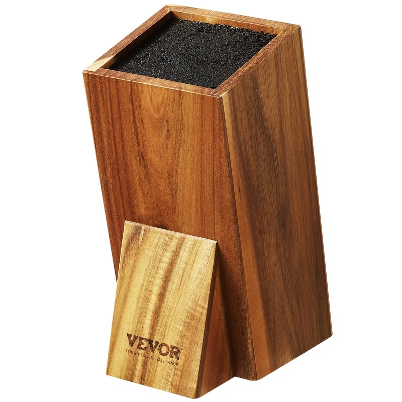 Veitsiteline akasiapuuta 175x110x250 mm irrotettavalla PP-harjalla kallistettu luistamattomilla jaloilla
