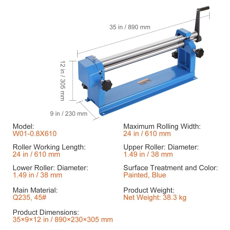 Levyntaivutusrulla muotoiluleveys 610 millimetriä ohutlevyille matalahiilinen teräs kupari alumiini