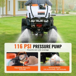 ATV/UTV-ruisku 60 l muovisäiliö 12 V pumppu messinkisuutin teleskooppipuomi 6,1 m letku