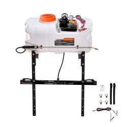 ATV/UTV-ruisku 60 l muovisäiliö 12 V pumppu messinkisuutin teleskooppipuomi 6,1 m letku