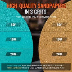 Pienikokoinen paineilma-epäkeskohiomakone alumiini 2,5 5,1 ja 7,6 cm 15000 kierrosta minuutissa 58-osainen