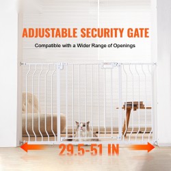 Turvaportti rauta ja muovi leveys 75–129 cm korkeus 76 cm portaikkoihin oviaukkoihin