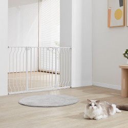 Turvaportti rauta ja muovi leveys 75–129 cm korkeus 76 cm portaikkoihin oviaukkoihin