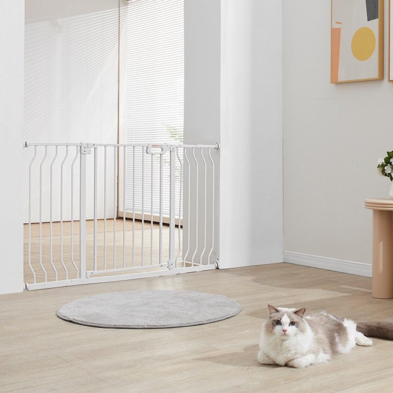 Turvaportti rauta ja muovi leveys 75–129 cm korkeus 76 cm portaikkoihin oviaukkoihin