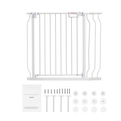 Turvaportti rautarunko ja muovi 749–990mm leveä 762mm korkea valkoinen paine- ja seinäkiinnityssarja