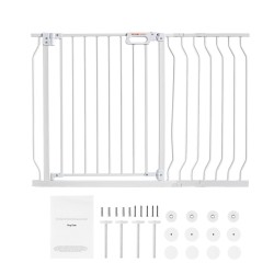 Turvaportti valkoinen rauta ja muovi 74,9–122,9 senttimetriä 76,2 senttimetriä lapsille ja lemmikeille