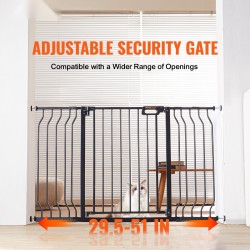 Turvaportti rautaa ja muovia säädettävä leveys 749–1346 mm korkeus 762 mm musta