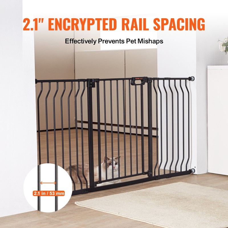 Turvaportti rautaa ja muovia säädettävä leveys 749–1417 mm korkeus 762 mm