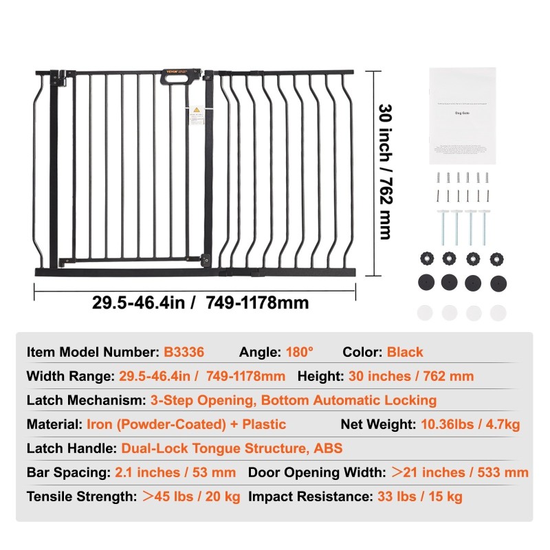 Turvaportti rauta ja muovi 74,9–122,9 cm korkeus 76,2 cm musta portaisiin