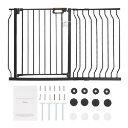 Turvaportti rauta ja muovi 74,9–122,9 cm korkeus 76,2 cm musta portaisiin